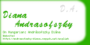 diana andrasofszky business card